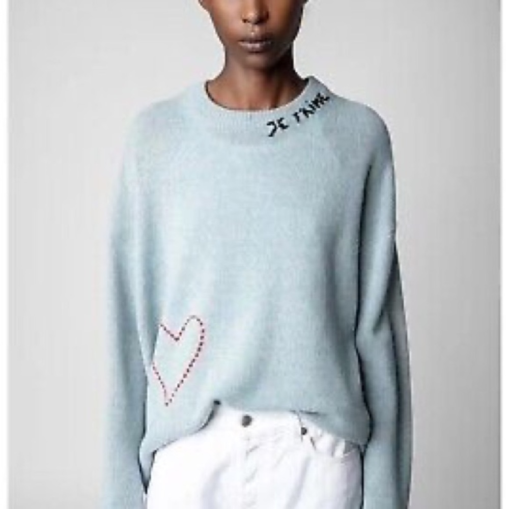 2023 Zadig Markus Heart Cashmerer sweater size M